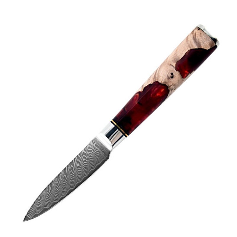 Coffret 9 couteaux Damas Résine – Ruby Red