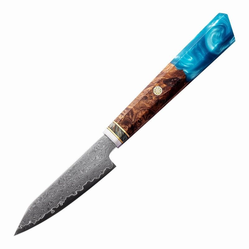 Coffret 9 couteaux Damas Aqua