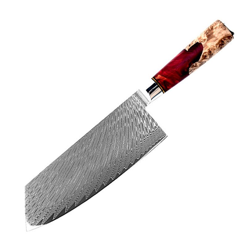 Coffret 9 couteaux Damas Résine – Ruby Red