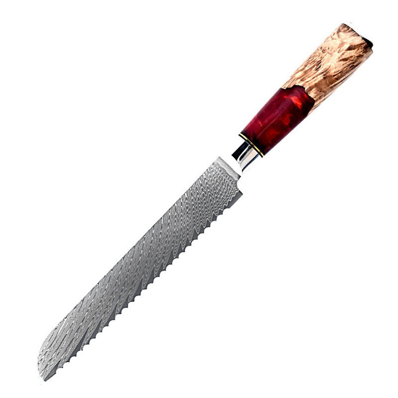 Coffret 9 couteaux Damas Résine – Ruby Red