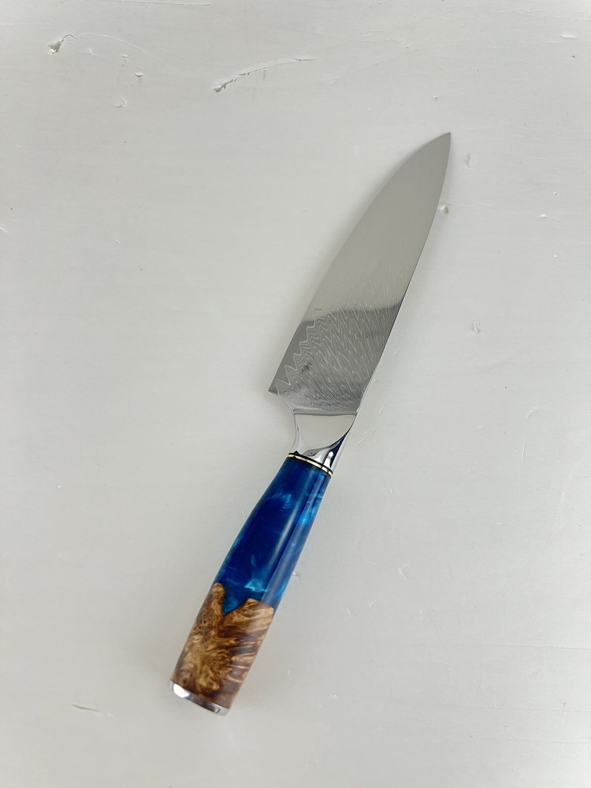 Coffret 9 couteaux Damas Résine – Sapphire Blue