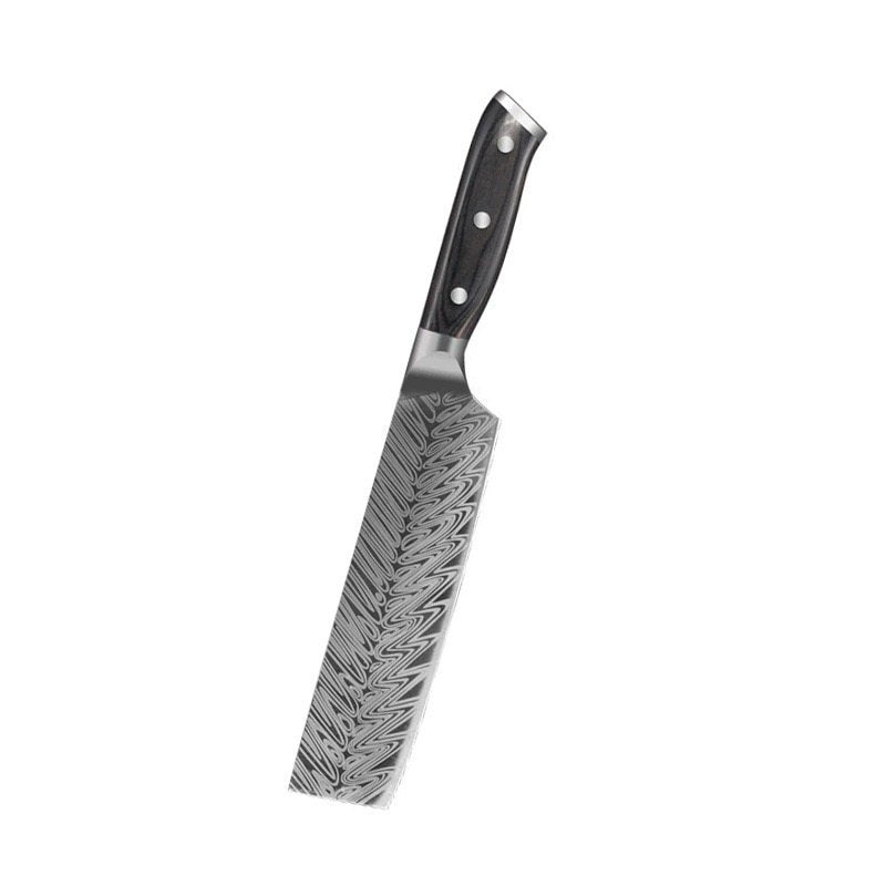 Couteau nakiri 17 cm – Damas Classique – Essential Black