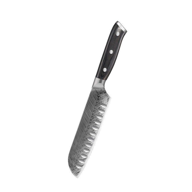 Couteau santoku 18 cm – Damas Classique – Essential Black