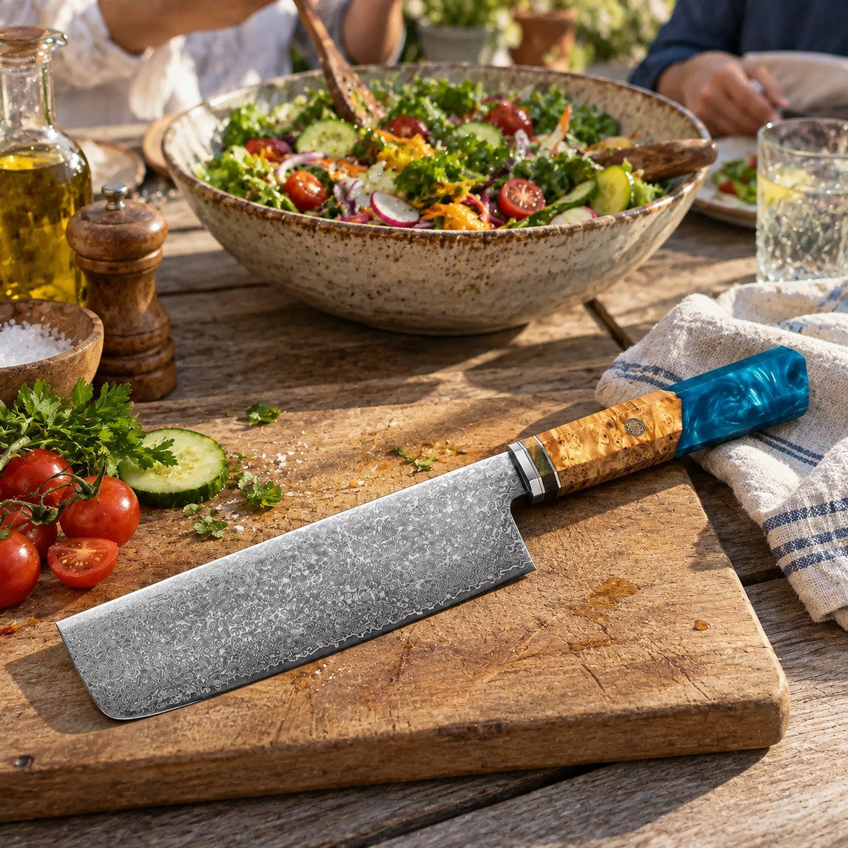 Grand nakiri 19 cm – Damas Aqua - grand nakiri damas aqua 5 lifestyle