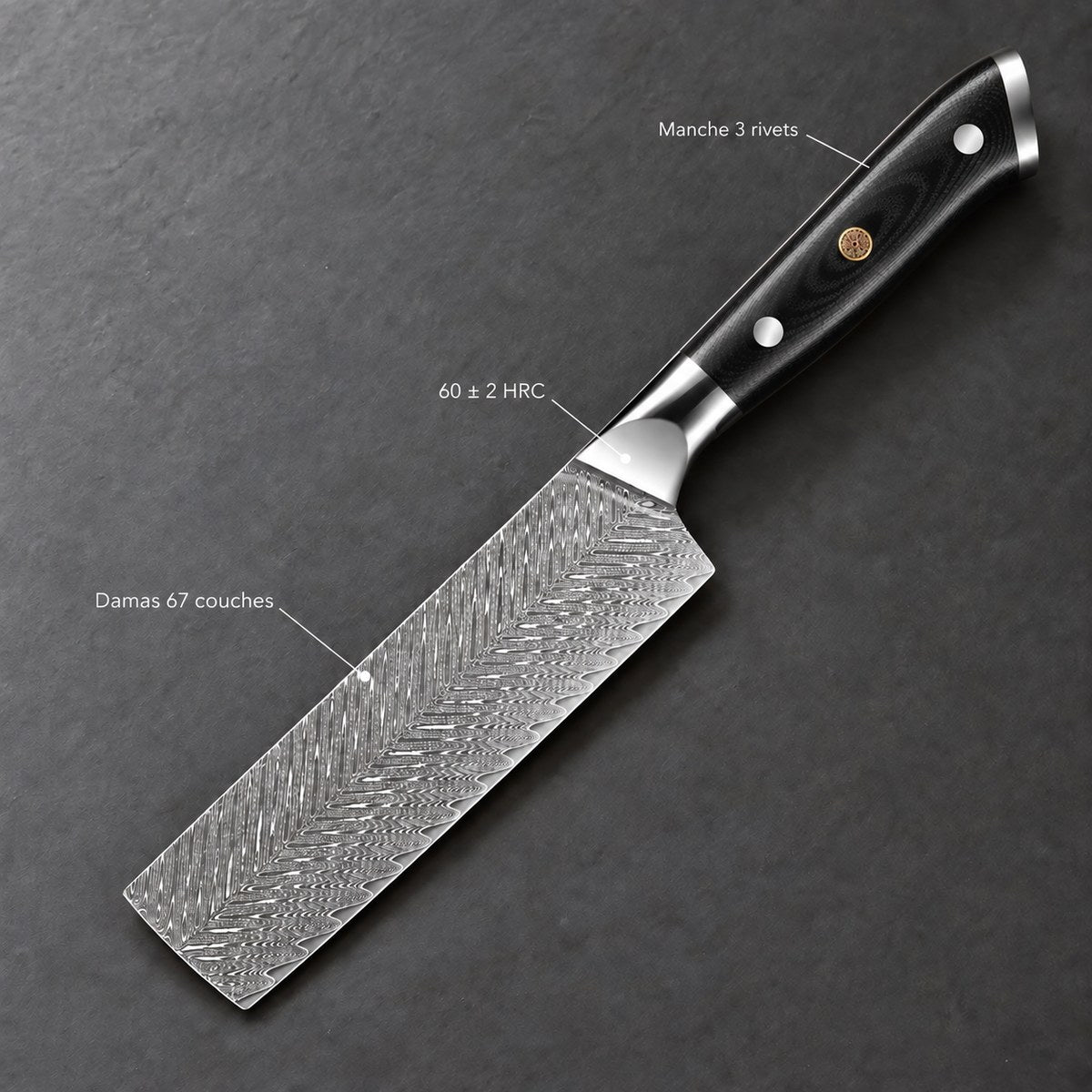 Couteau nakiri 17 cm – Damas Classique - nakiri damas classique essential black 7 annotations