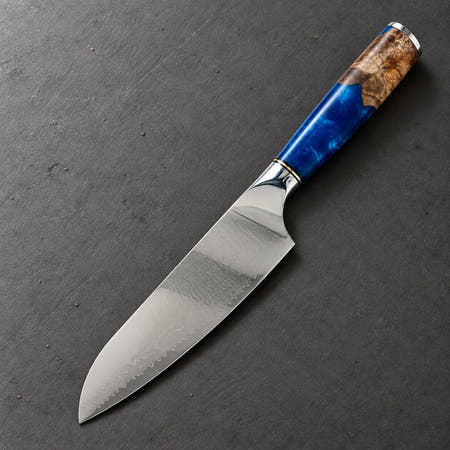 Couteau santoku 18 cm – Damas Résine