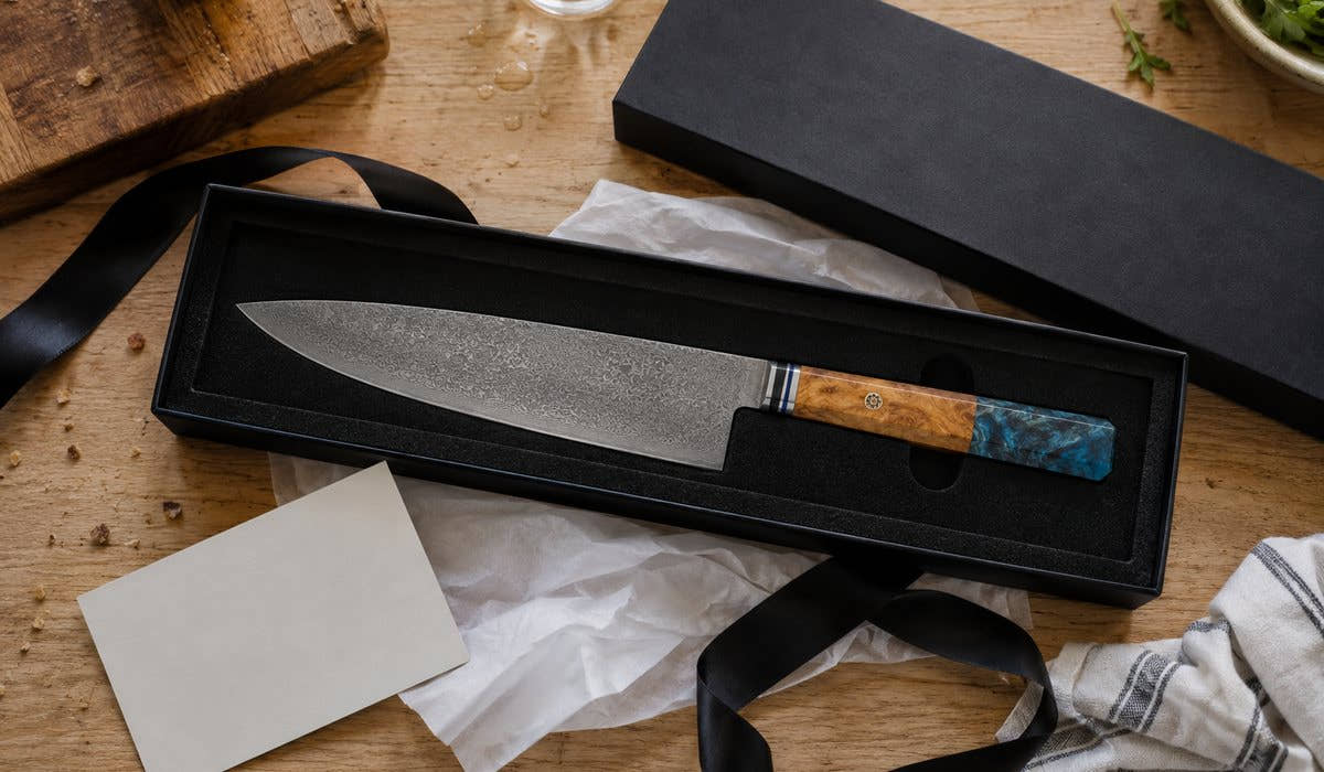 Couteau Atelier Kissaki dans sa boîte